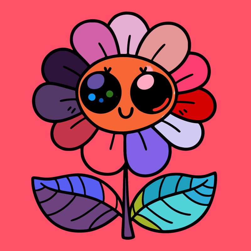 flower with eyes