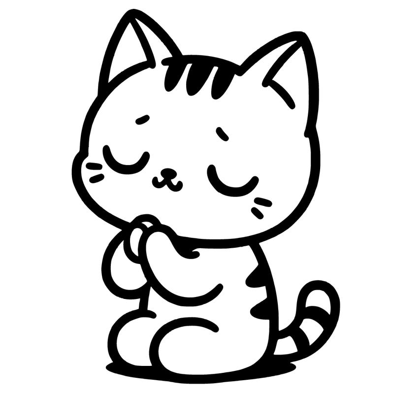 cat praying