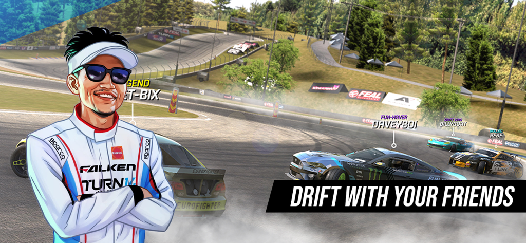 Torque Drift - Drifting en tándem online con amigos en el juego Torque Drift.