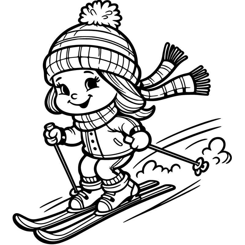 girl skiing