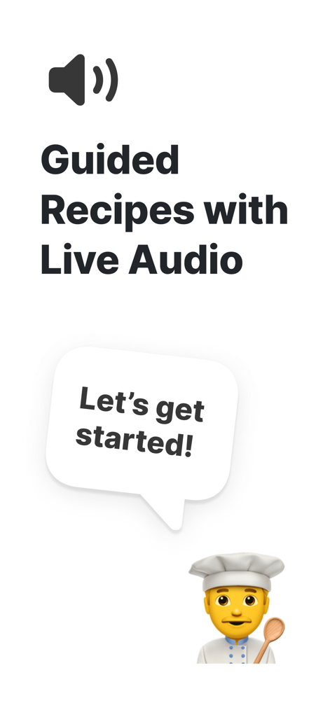 Remy - Recipes & Meal Planner - Remy app interface showing guided recipes with live audio and an AI chef character.