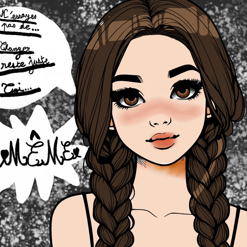 realistic girl with braids