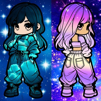 girl in crop top and baggy pants