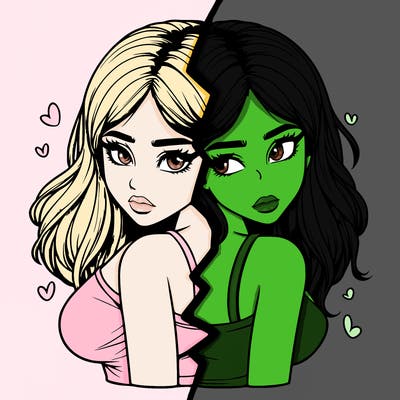 realistic girl split