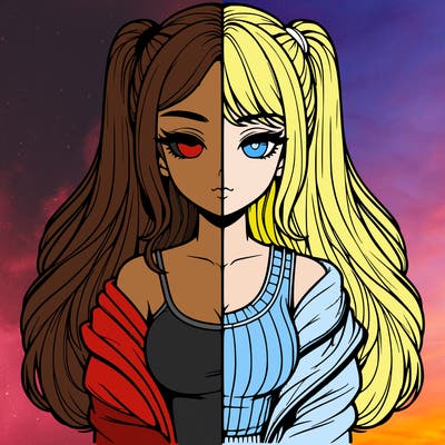 realistic girl split