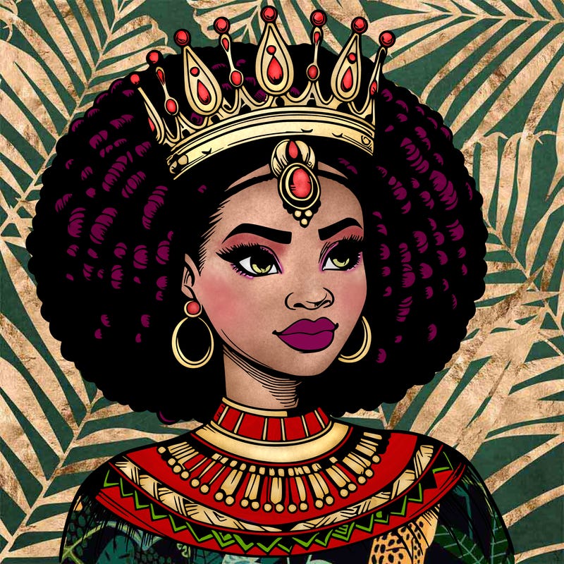 black african queen realistic