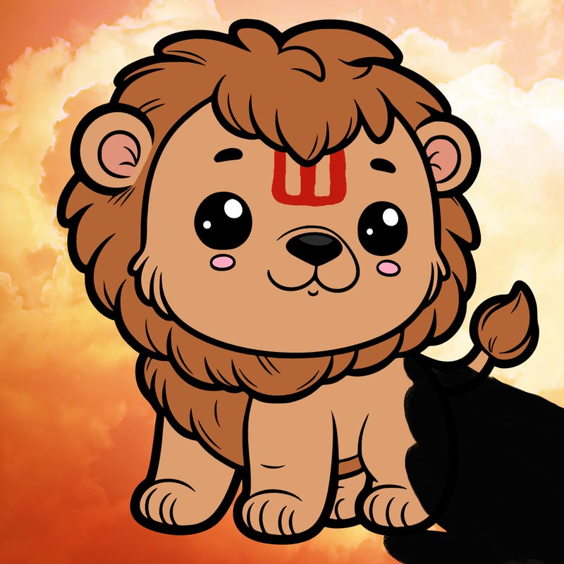 a cute animal lion baby