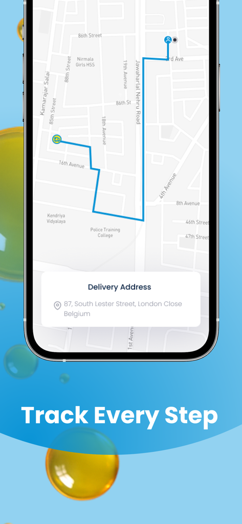 Liquor City - Real time delivery tracking map on the Liquor City mobile app