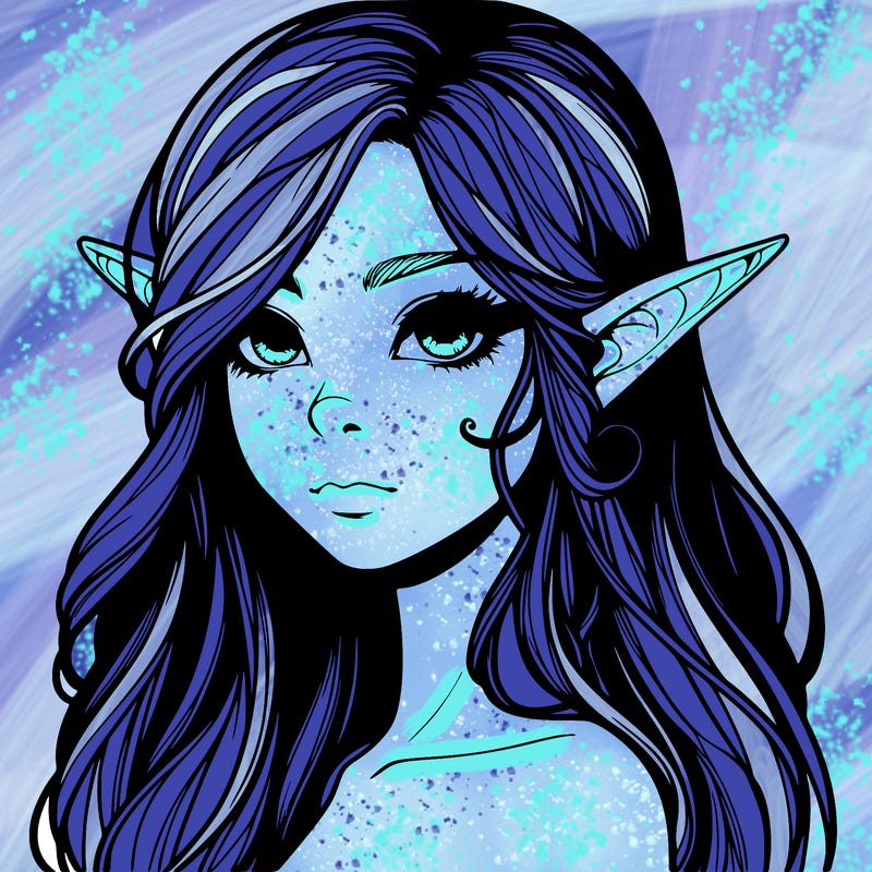 elf girl realistic dark fantasy