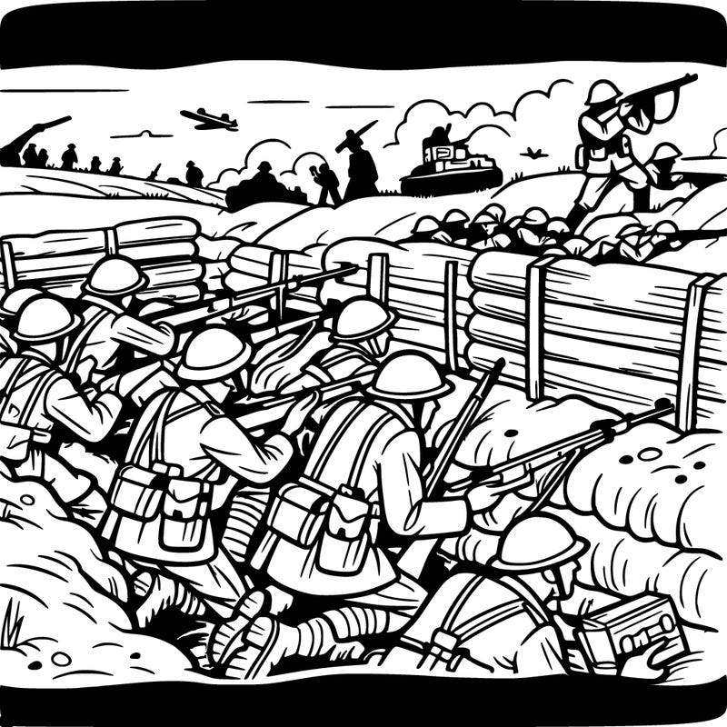 ww2 battle in trenches