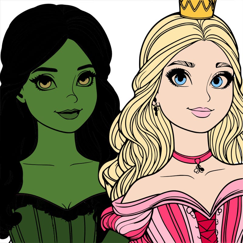 elfaba and glinda realistic girls