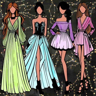 fashion models dresses