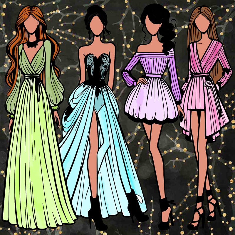 fashion models dresses