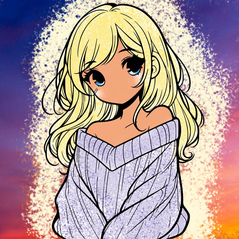 shy pretty girl wearing a sweater that is falling off one shoulder portrait