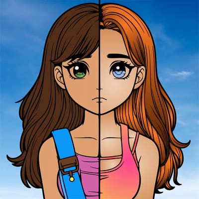 realistic girl split