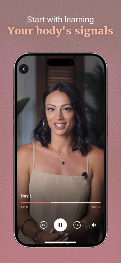 The Coach for her: intimacy - Video-Lektion über das Erlernen der Körpersignale für Intimität und Wohlbefinden.