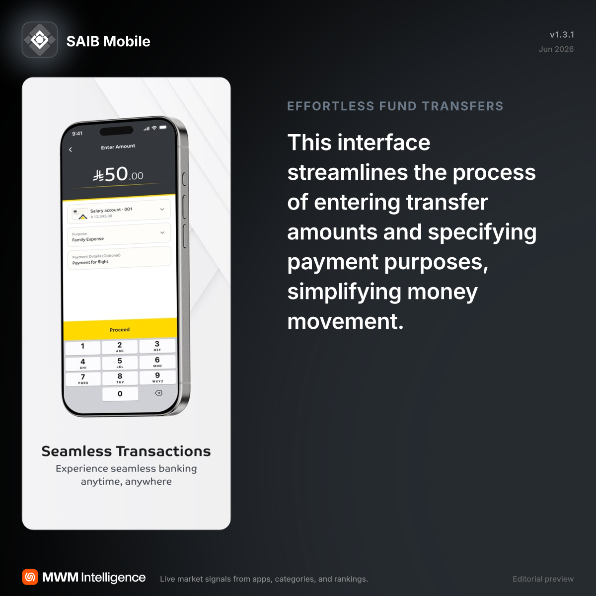 SAIB Mobile - Finance App | MWM