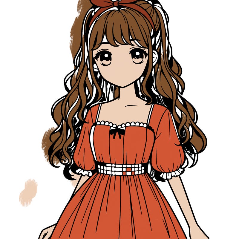 realistic girl with dress