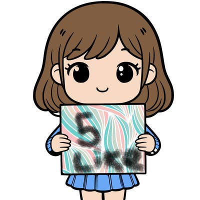 girl holding blank piece of paper