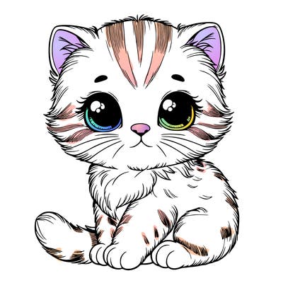 cute realistic kitten