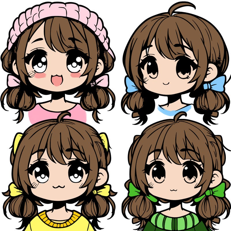 manga character girl kid