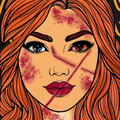 detailed female face