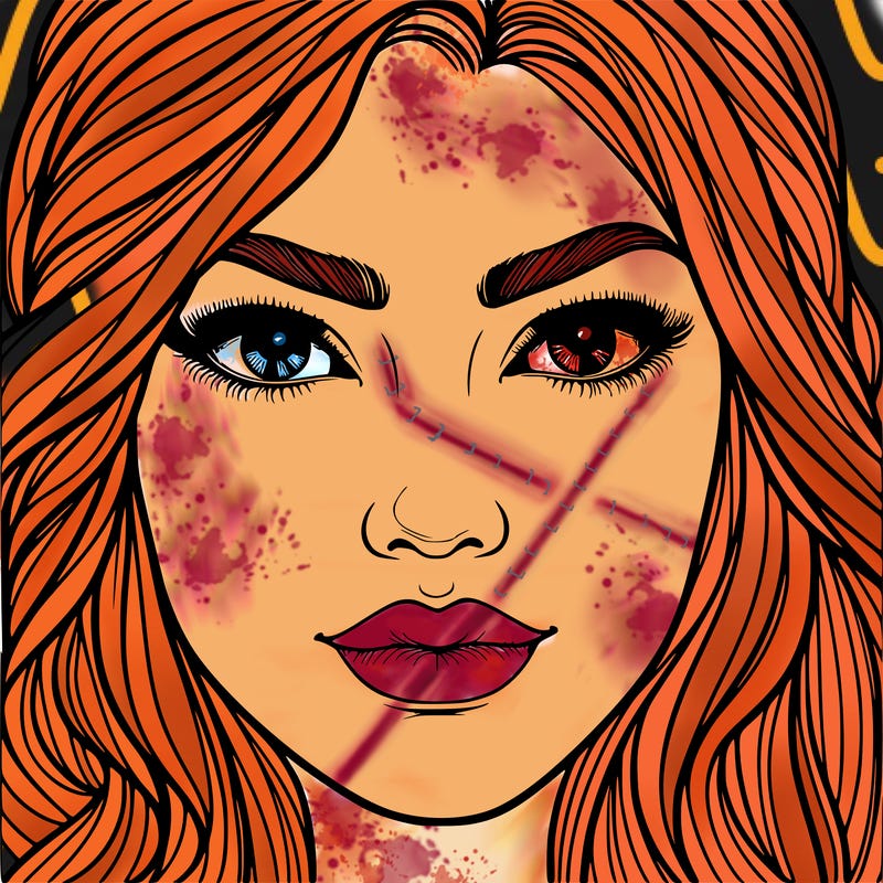 detailed female face