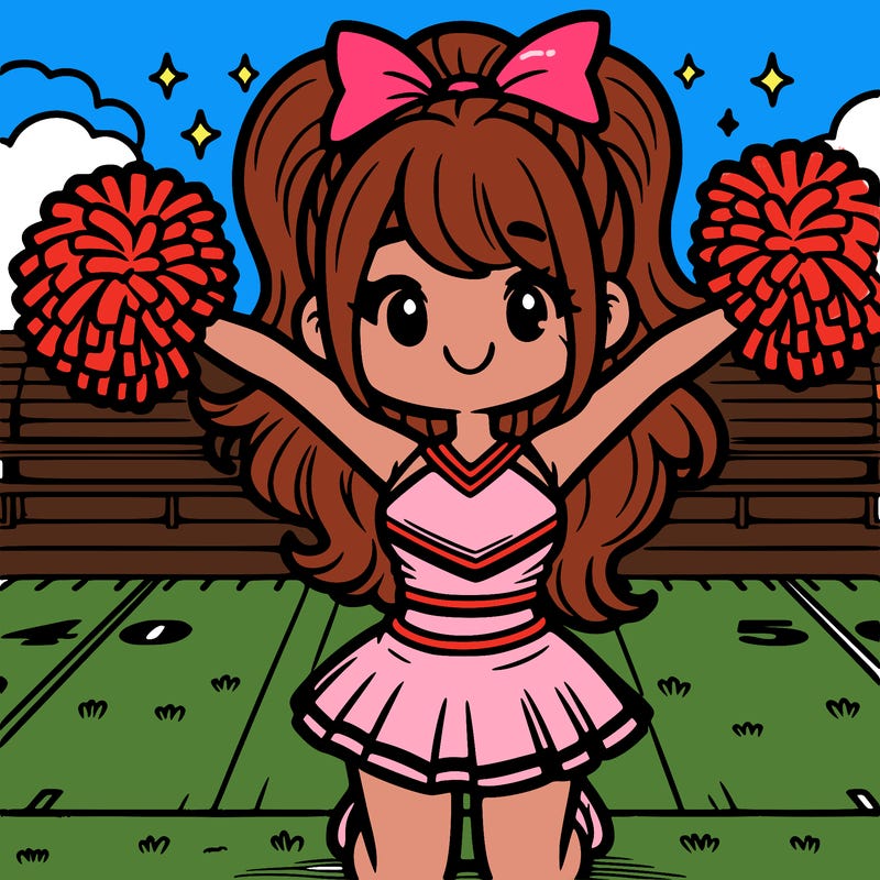 cheerleader on field
