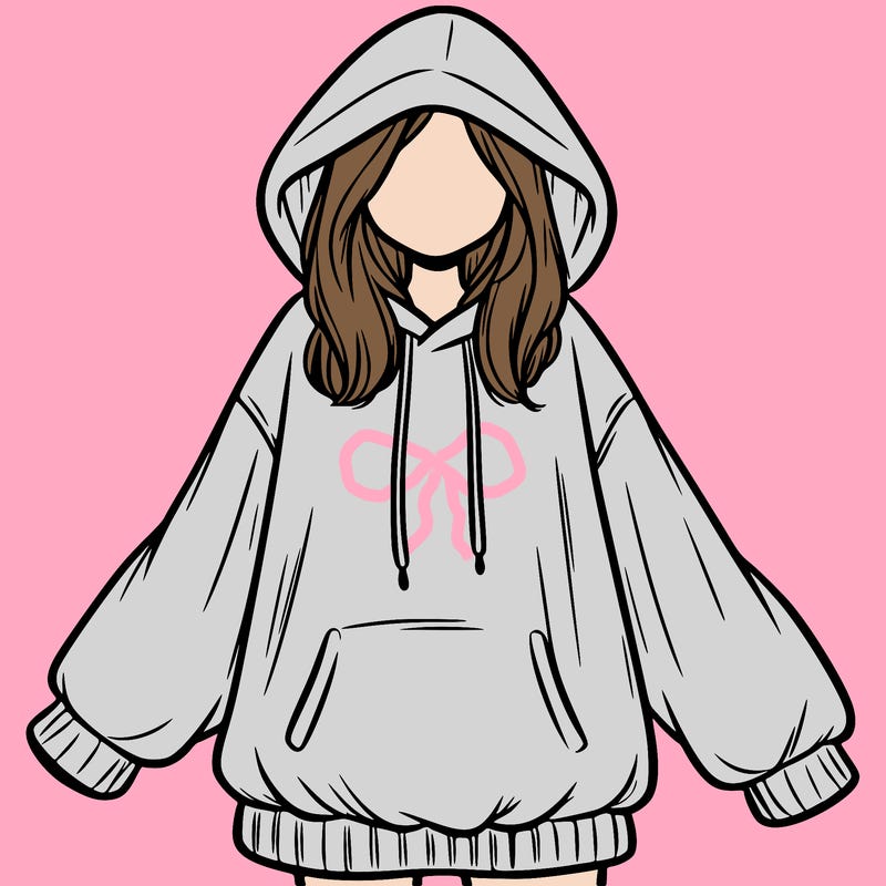 girl in oversized hoodie