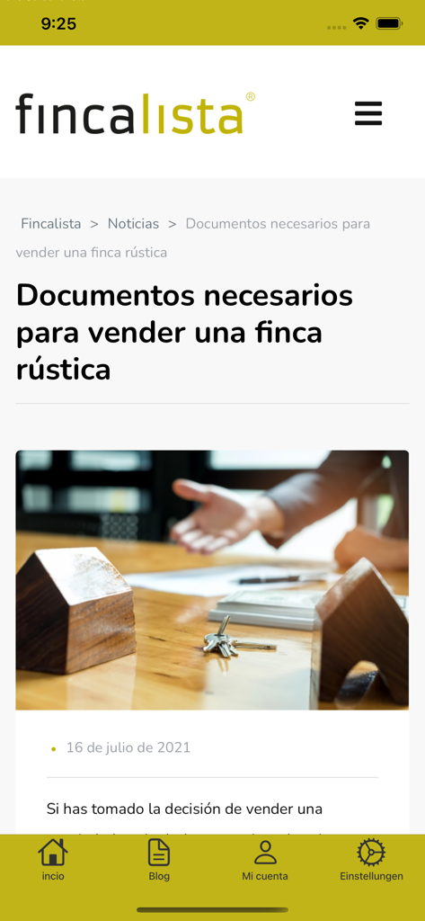 fincalista - Artículo de la app Fincalista sobre los documentos necesarios para vender terrenos rústicos