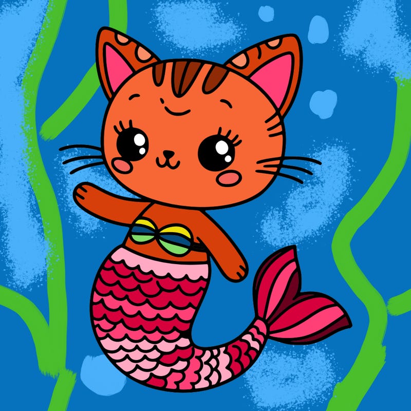 mermaid cat