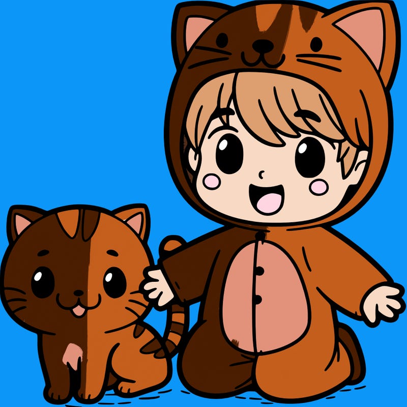 boy in a cat costume