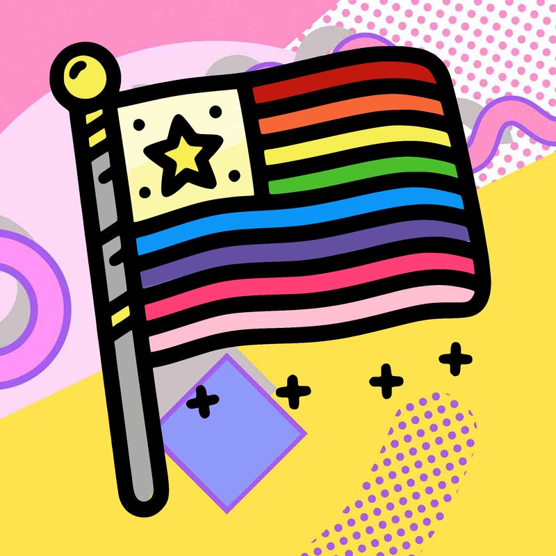 a flag with 6 stripes