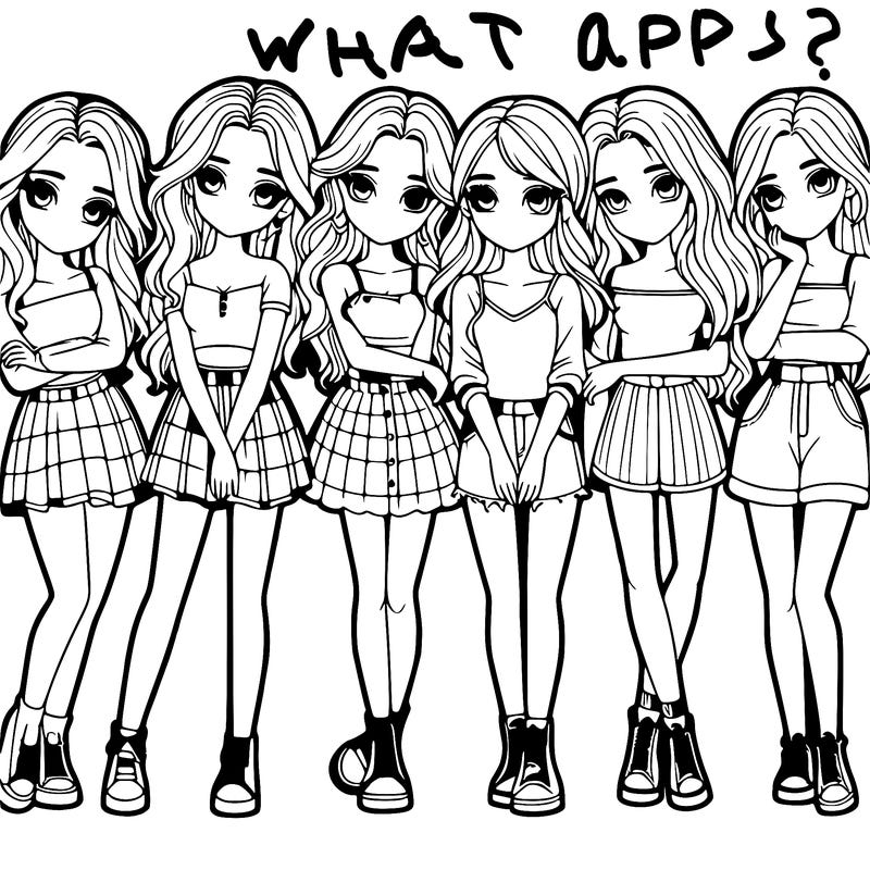 a group of girls realistic