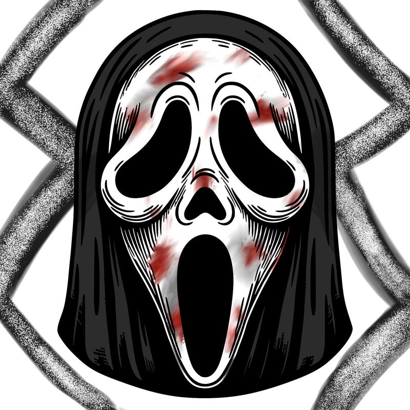 detailed ghostface mask