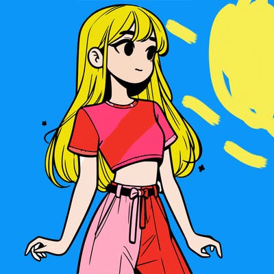 girl in a cute crop top