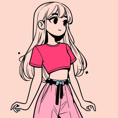 girl in a cute crop top