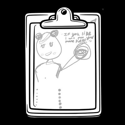 blank clip board with pen