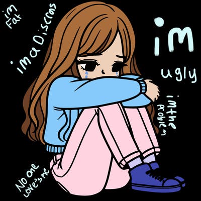 a girl  after a breakup