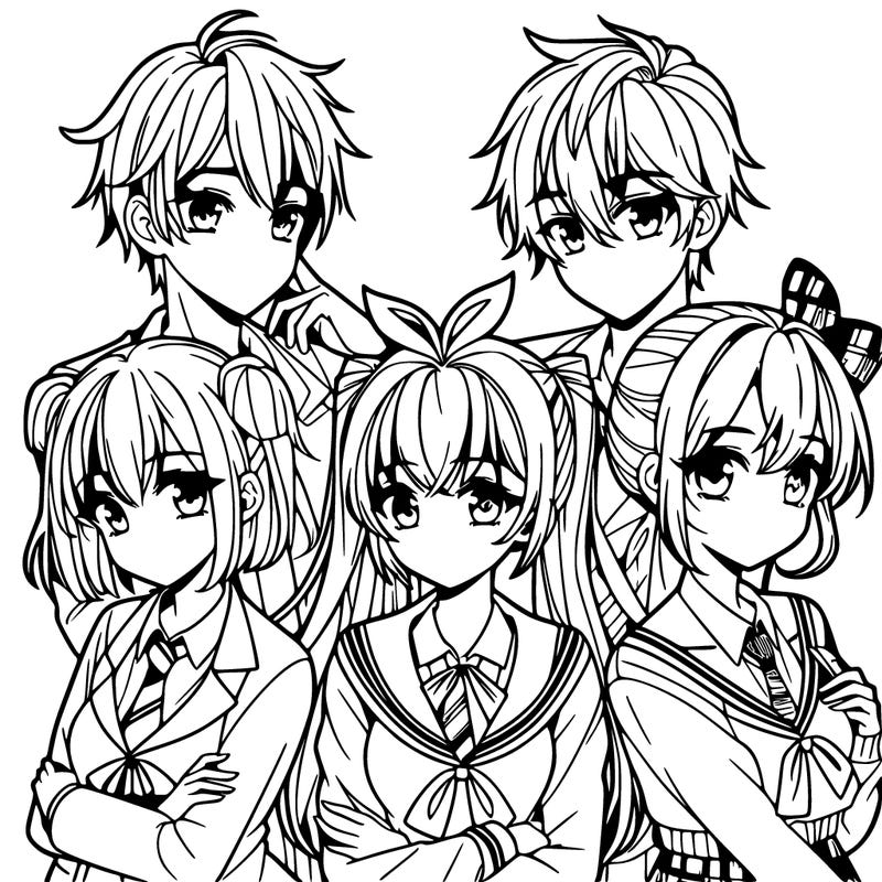 4 girls one boy manga
