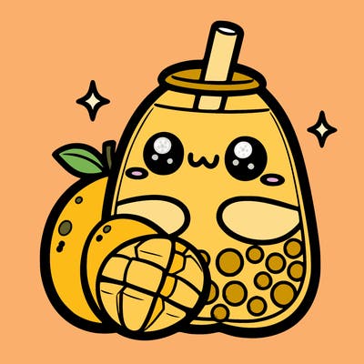 cute boba with mango’s