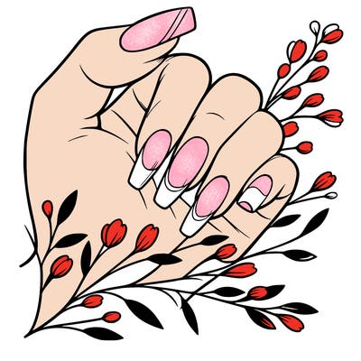 nails with french tip