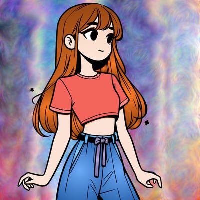 girl in a cute crop top