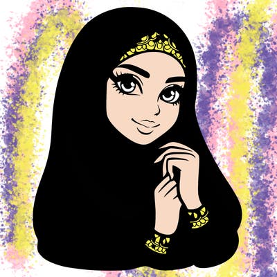 veiled woman