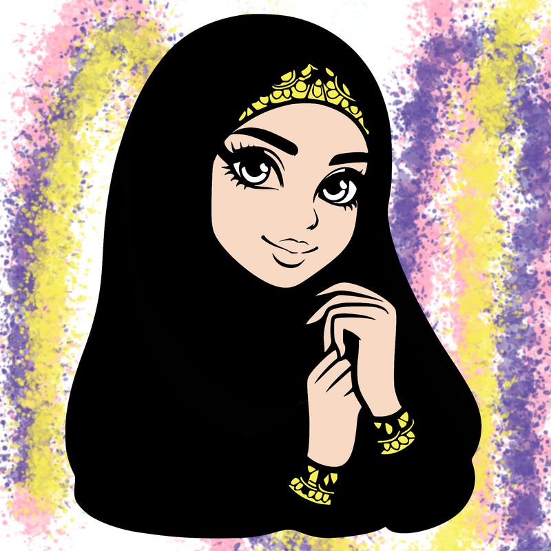 veiled woman