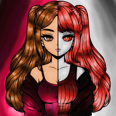 realistic girl split