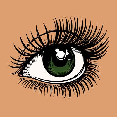 realistic eye long eylashes