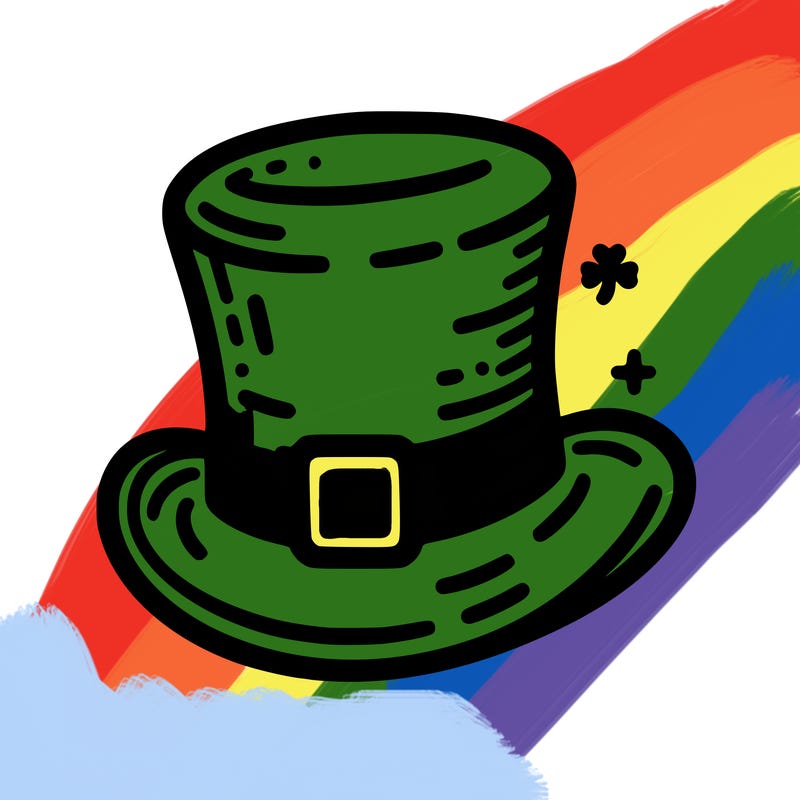 st patrick hat with thin lines