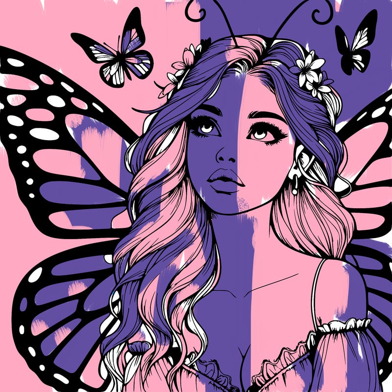 butterfly fairy realistic girl