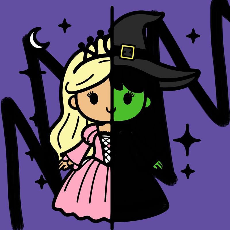 split princess and witch